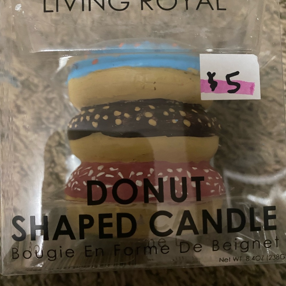 Donut shaped candle